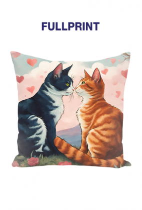 Poduszka walentynkowa -  Zakochane kotki