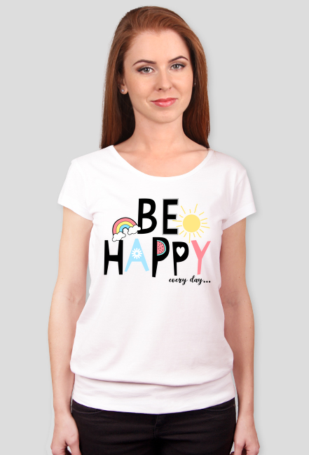 Koszulka Damska "be happy"