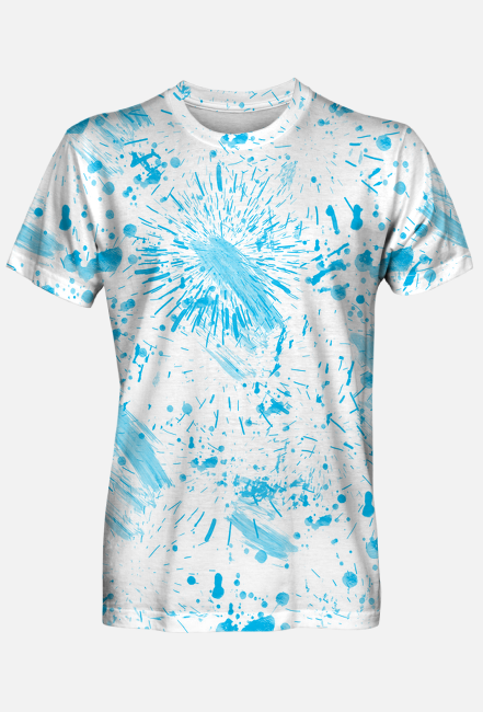 Plamy, kleksy, mazgaje - Niebieska abstrakcja