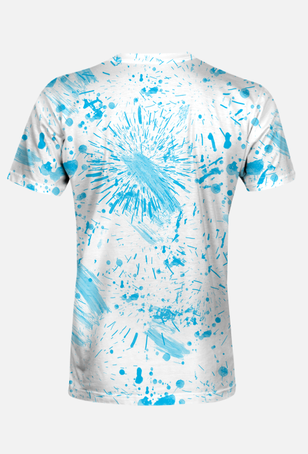 Plamy, kleksy, mazgaje - Niebieska abstrakcja