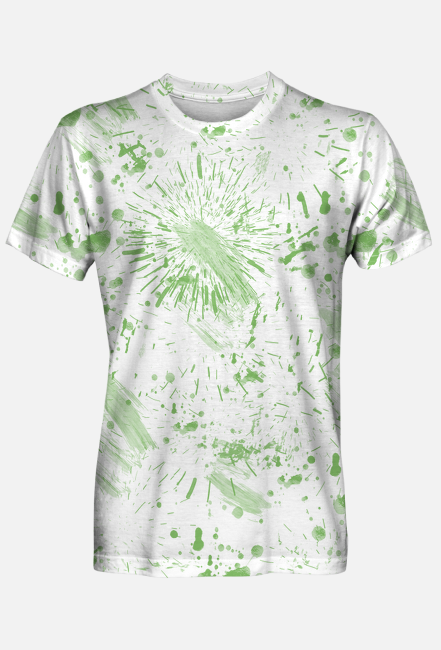 Plamy, kleksy, mazgaje - Zielona abstrakcja