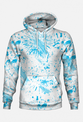 Plamy, kleksy, mazgaje - Niebieska abstrakcja