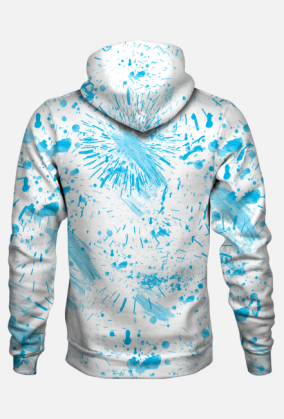 Plamy, kleksy, mazgaje - Niebieska abstrakcja