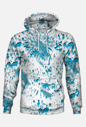 Plamy, kleksy, mazgaje 3D - Czarnoniebieska abstrakcja