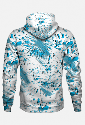 Plamy, kleksy, mazgaje 3D - Czarnoniebieska abstrakcja