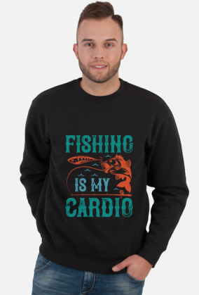 Fishing is my cardio. Kolekcja dla wędkarzy. Wschód Słońca.