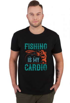 Fishing is my cardio. Kolekcja dla wędkarzy. Wschód Słońca.