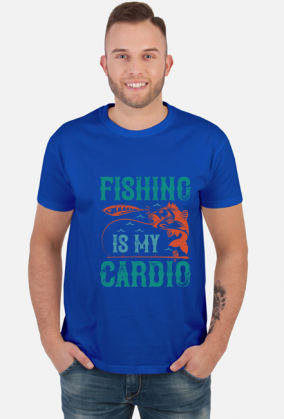 Fishing is my cardio. Kolekcja dla wędkarzy. Wschód Słońca.