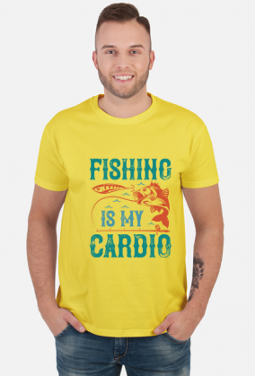 Fishing is my cardio. Kolekcja dla wędkarzy. Wschód Słońca.