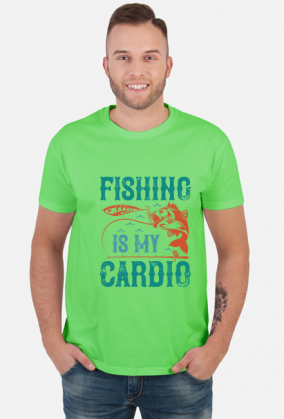 Fishing is my cardio. Kolekcja dla wędkarzy. Wschód Słońca.