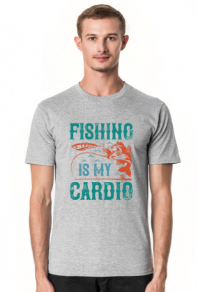 Fishing is my cardio. Kolekcja dla wędkarzy. Wschód Słońca.