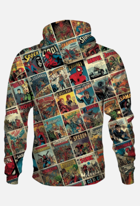 bluza z kapturem komiks