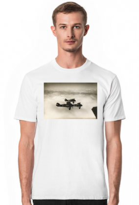 Koszulka męska samolot Szachownica Polska