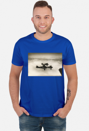 Koszulka męska samolot Szachownica Polska