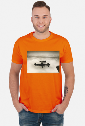 Koszulka męska samolot Szachownica Polska