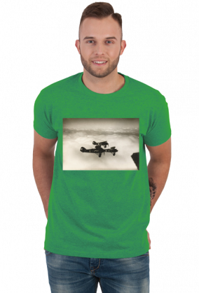 Koszulka męska samolot Szachownica Polska