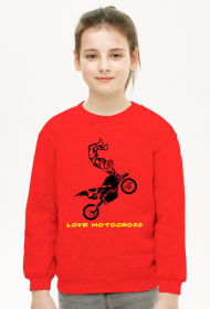 Bluza love motocross dziewczęca