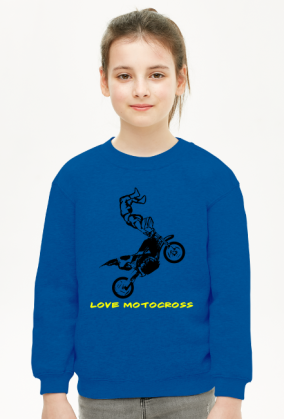 Bluza love motocross dziewczęca