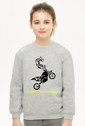 Bluza love motocross dziewczęca