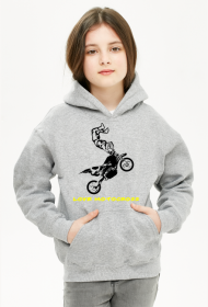 Bluza dziewczęca z kapturem love motocross