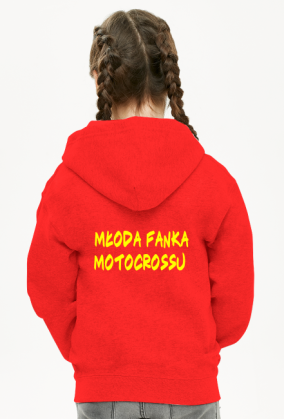 Bluza dziewczęca z kapturem love motocross