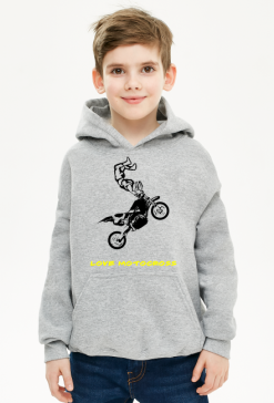 Bluza chłopięca z kapturem love motocross