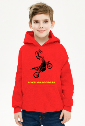 Bluza chłopięca z kapturem love motocross