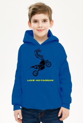 Bluza chłopięca z kapturem love motocross