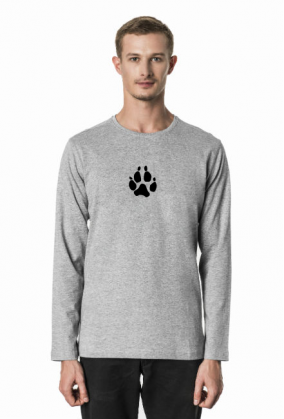 koszulka z długim rękawem łapka husky