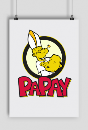 Papaj żółty papież plakat A1