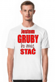 Jestem gruby, bo mnie stać - męska koszulka