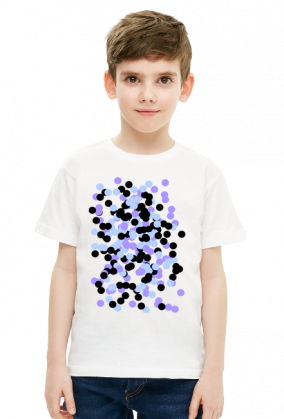 T-shirt kropki fioletowe