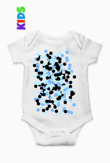 Body niemowlęce kropki niebieskie