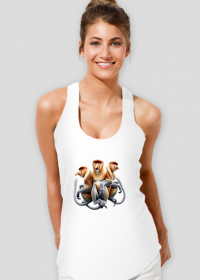 Koszulka na ramiączka damska 3 Małpy