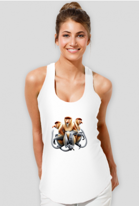 Koszulka na ramiączka damska 3 Małpy