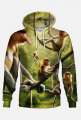 Bluza z kapturem Nosacz VI "las" - Fullprint obustronna