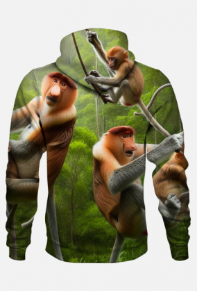 Bluza z kapturem Nosacz VI "las" - Fullprint obustronna