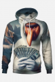 Bluza z kapturem męska "Miś z Zakopanego" - fullprint obustronna