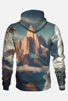 Bluza z kapturem męska "Miś z Zakopanego" - fullprint obustronna