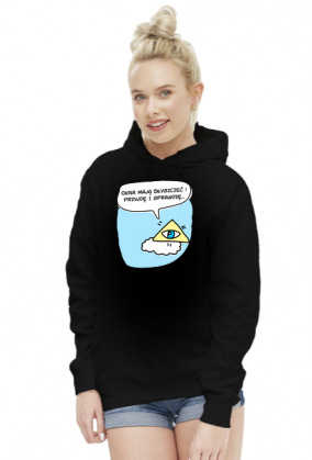 Bluza z kapturem DAMSKA okna mają błyszczeń - KlaweKreski.pl