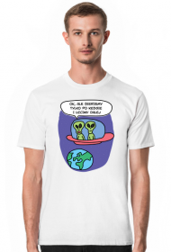 koszulka męska UFO Kosmici Ufoludki Kosmos Ziemia - KlaweKreski.pl