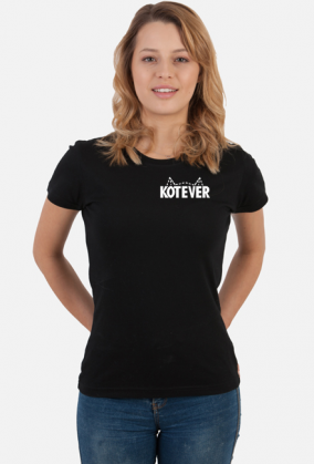 T-shirt damski kotever czarny