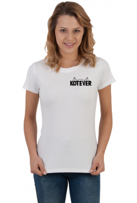 T-shirt damski kotever biały