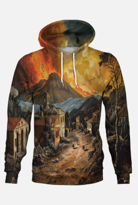 Bluza z Kapturem - Volcano Etna (2)