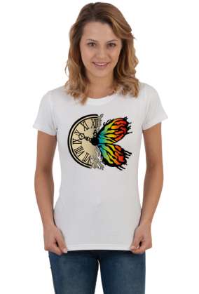 Koszulka z Zegarem i Motylem