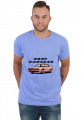 Fast furious t-shirt różowy samochód retro