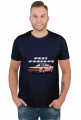 Fast furious t-shirt retro różowy samochód wersja ciemna
