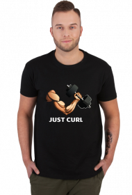 Just curl t-shirt ciemny