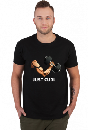 Just curl t-shirt ciemny