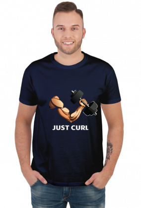 Just curl t-shirt ciemny